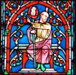 Фотография витражи собора парижской богоматери